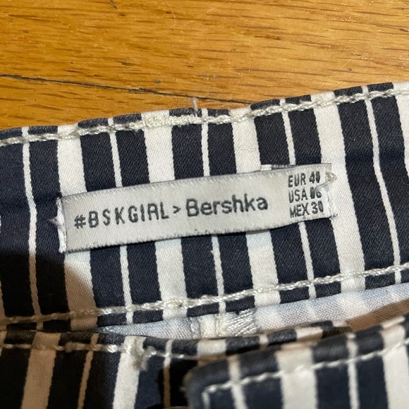 Bershka blue and white striped pants women’s size 8 - Picture 6 of 8